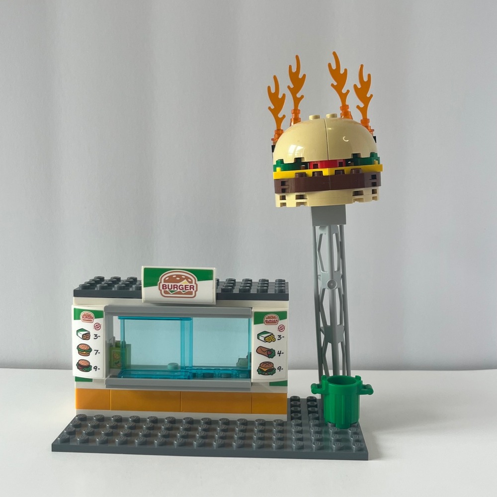LEGO City Burger Bar Fire Rescue 60214 Burger Stand Building Set Piece Only
